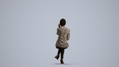 3D scanned woman business, photorealistic archviz people for Enscape and SketchUp, front view render