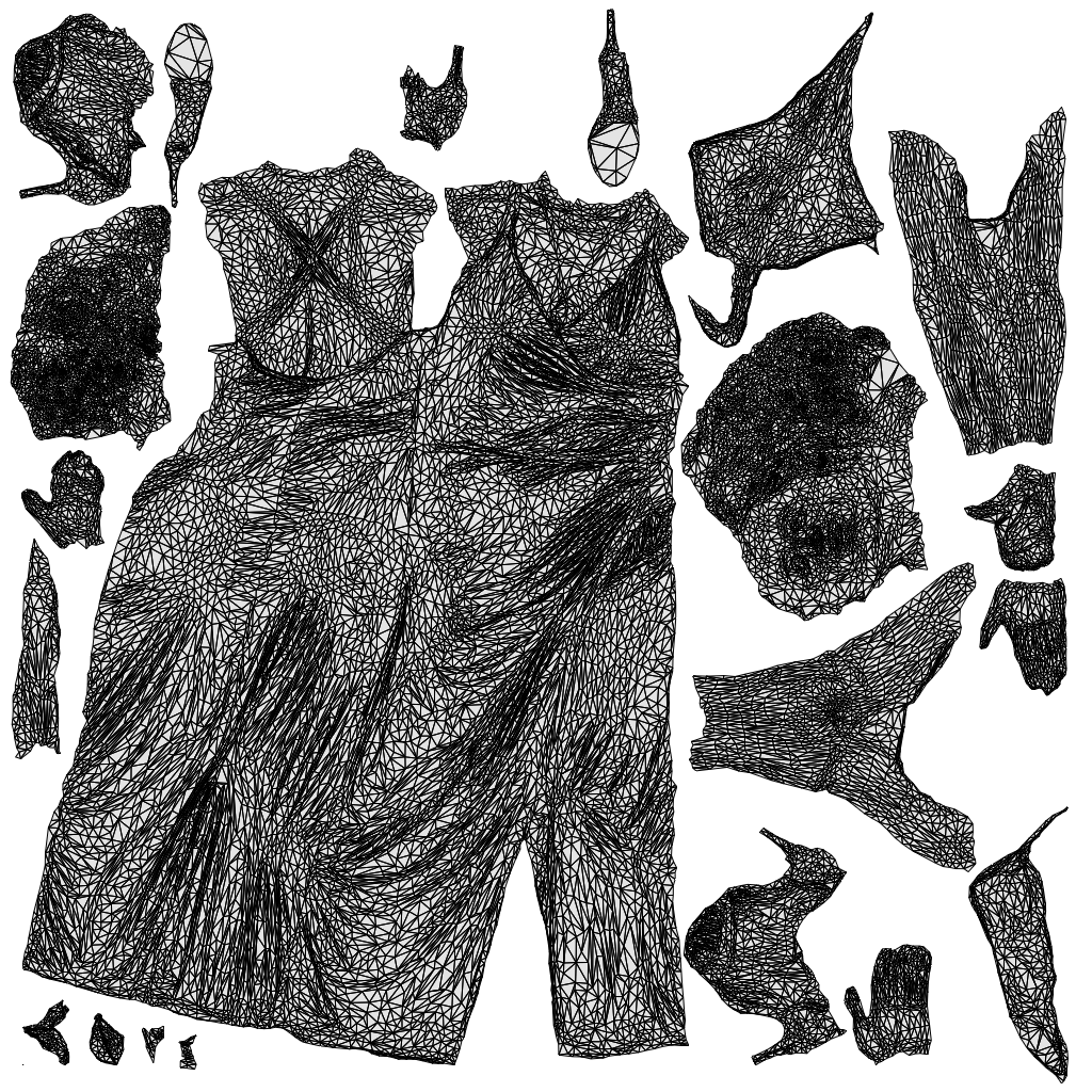 3D human model woman formal formalaffairs, photogrammetry scanned person for archviz, wireframe top-down view