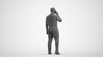 realistic 3D man business, scanned archviz people for Blender and 3ds Max, wireframe front view