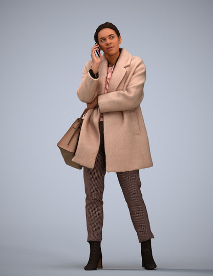 photogrammetry 3D woman business standing, realistic human model archviz FBX