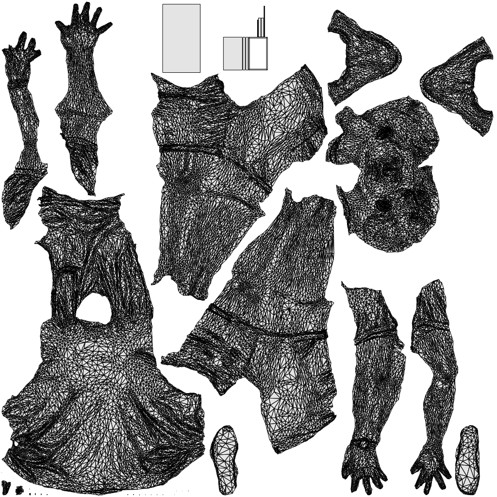 3D human model man casual sitting, photogrammetry scanned person for archviz, wireframe top-down view
