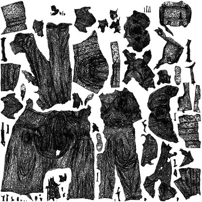 3D people model woman business mix, scanned human for 3ds Max rendering, wireframe top-down view