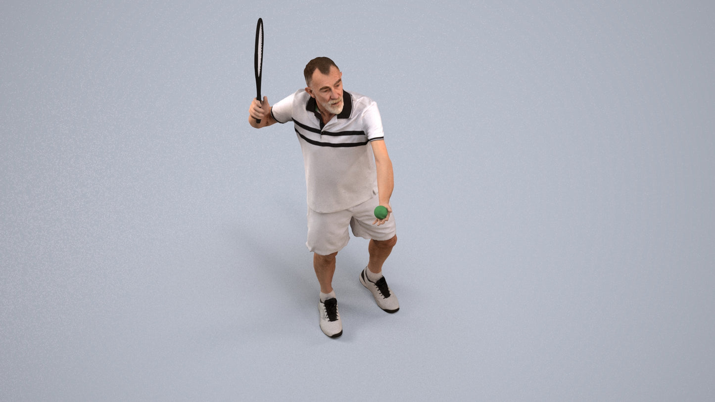 3D scanned man sport, photorealistic archviz people for Enscape and SketchUp, back view render