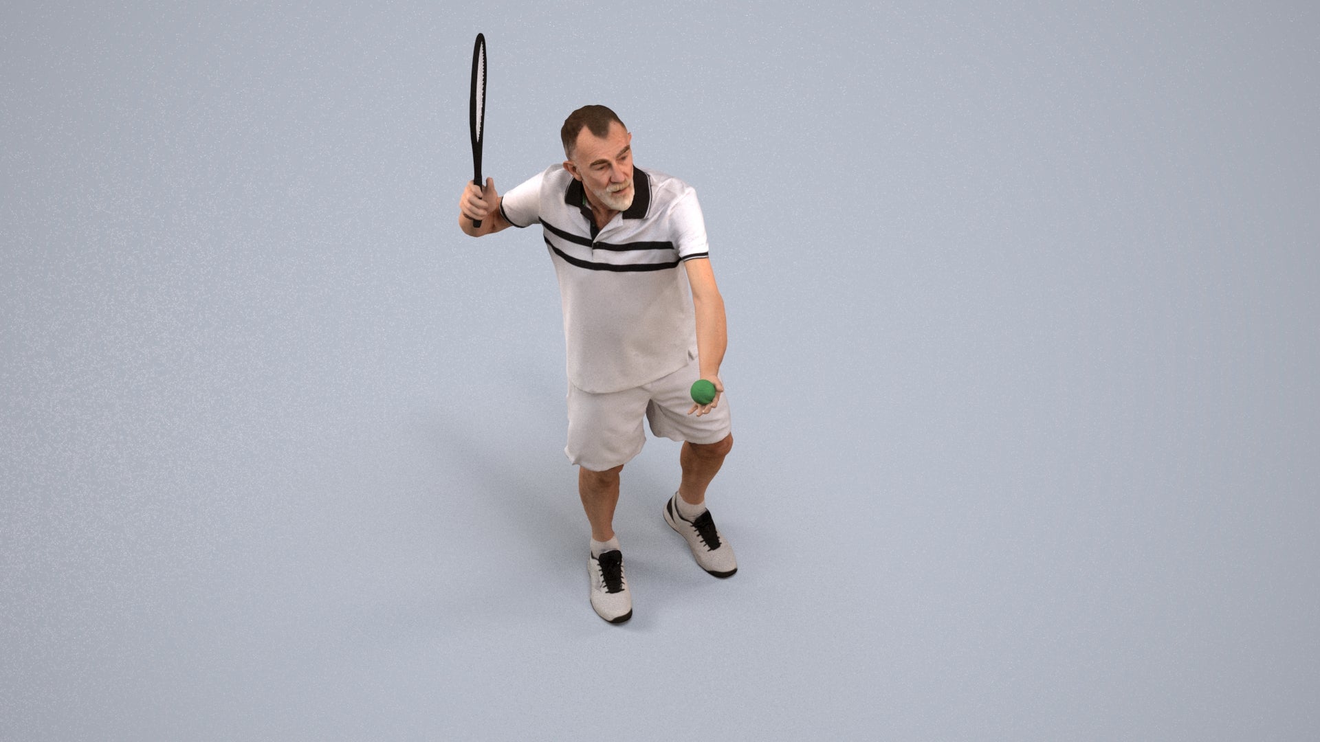 3D scanned man sport, photorealistic archviz people for Enscape and SketchUp, back view render
