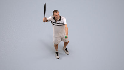 3D scanned man sport, photorealistic archviz people for Enscape and SketchUp, back view render