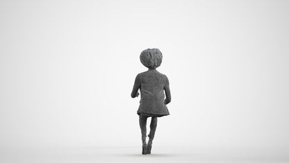 realistic 3D people woman business sitting, render-ready for V-Ray and Corona, FBX OBJ, wireframe front view