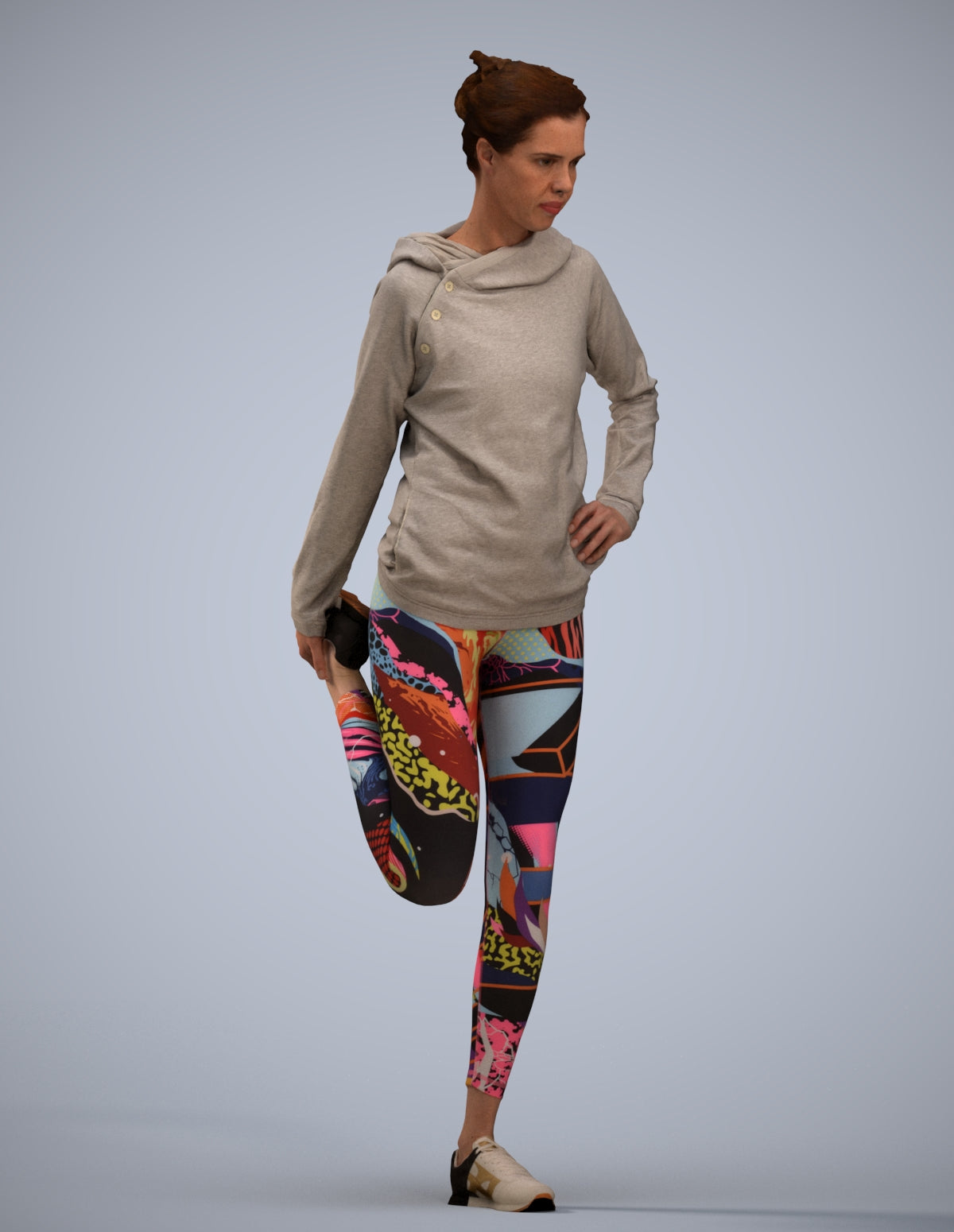 realistic 3D people woman sport, render-ready for V-Ray and Corona, FBX OBJ