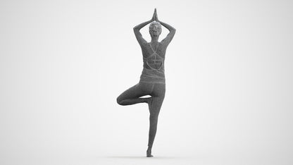 realistic 3D human woman sport, archviz people FBX OBJ for Blender, wireframe front view