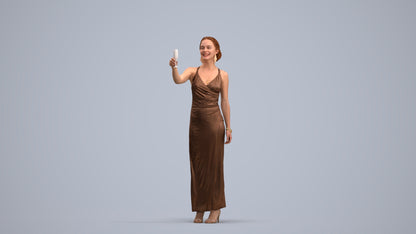 photogrammetry 3D woman formal, realistic human model archviz FBX, standing pose render