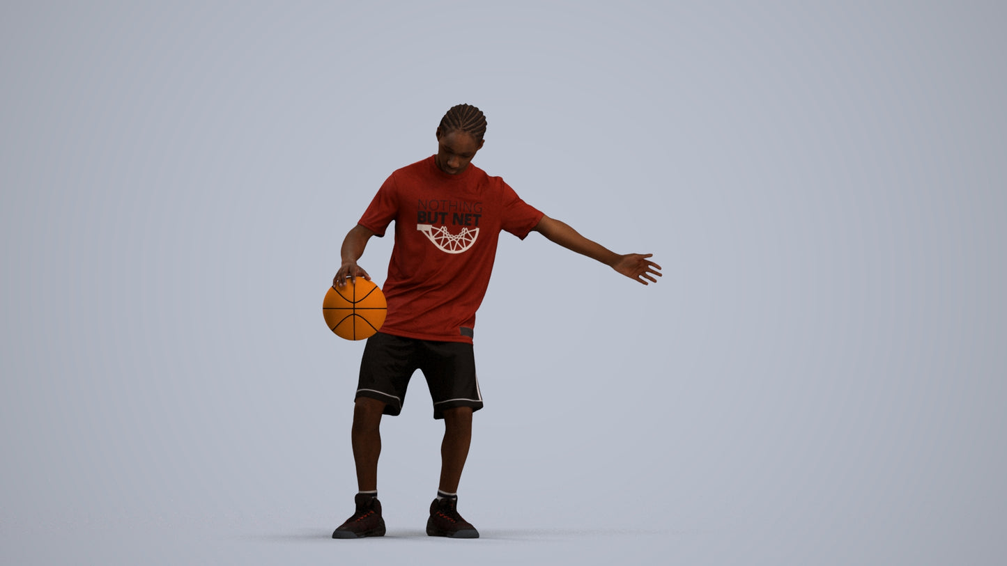 3D people model boy sport, scanned human for 3ds Max rendering, standing pose render