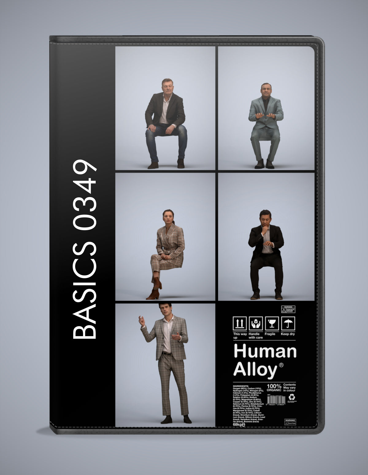 3D people models business bundle, 5 scanned humans for 3ds Max rendering