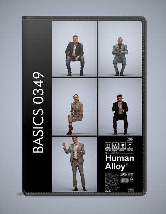 3D people models business bundle, 5 scanned humans for 3ds Max rendering