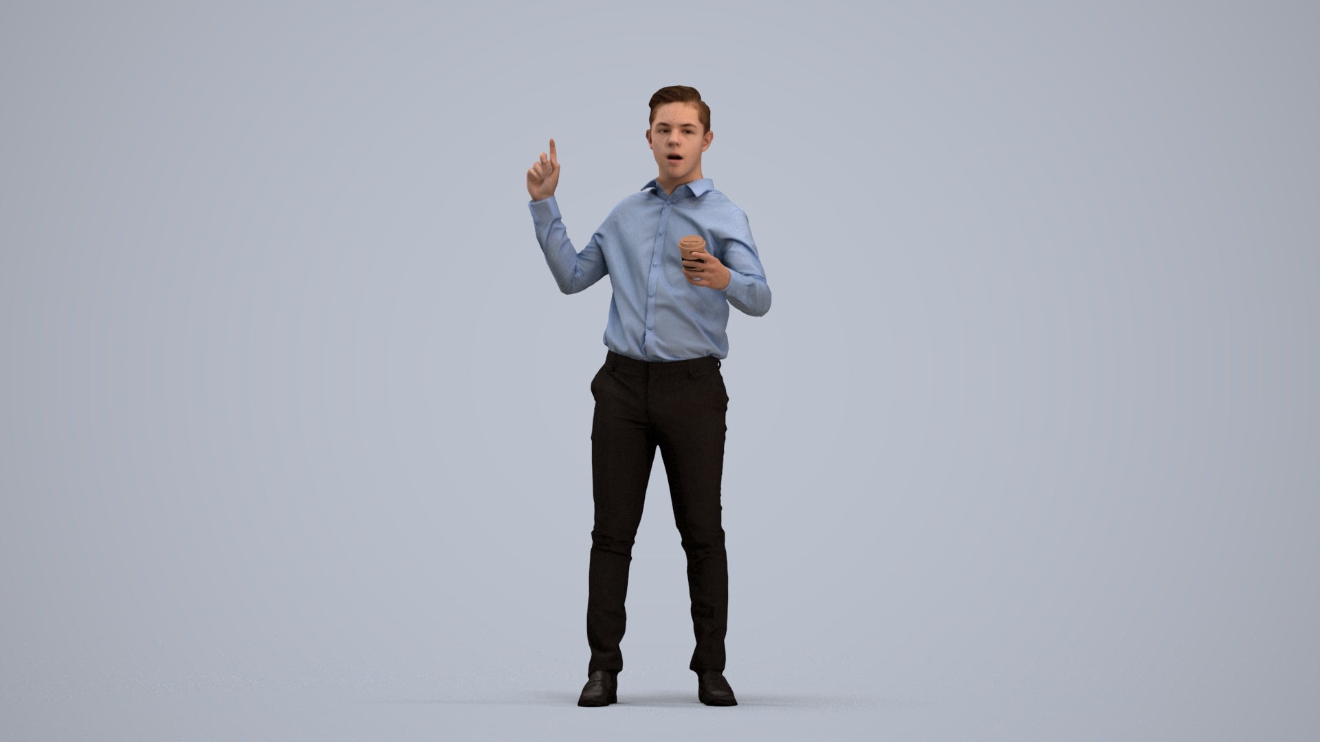 realistic 3D boy kids, scanned archviz people for Blender and 3ds Max, standing pose render