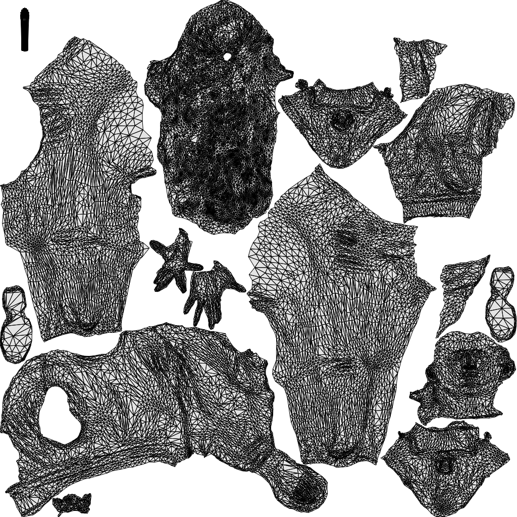 scanned 3D woman sport sitting, photogrammetry people for Enscape and V-Ray, wireframe top-down view