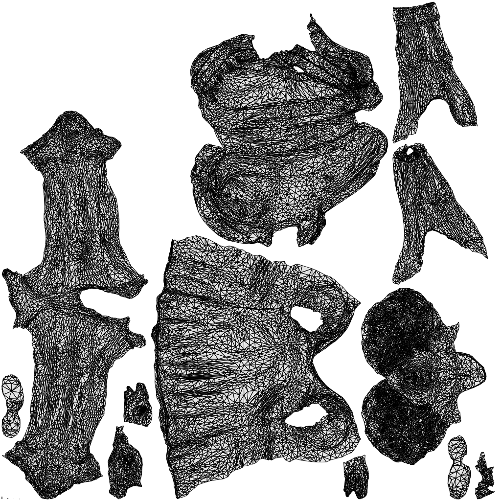 realistic 3D woman sport, scanned archviz people for Blender and 3ds Max, wireframe top-down view