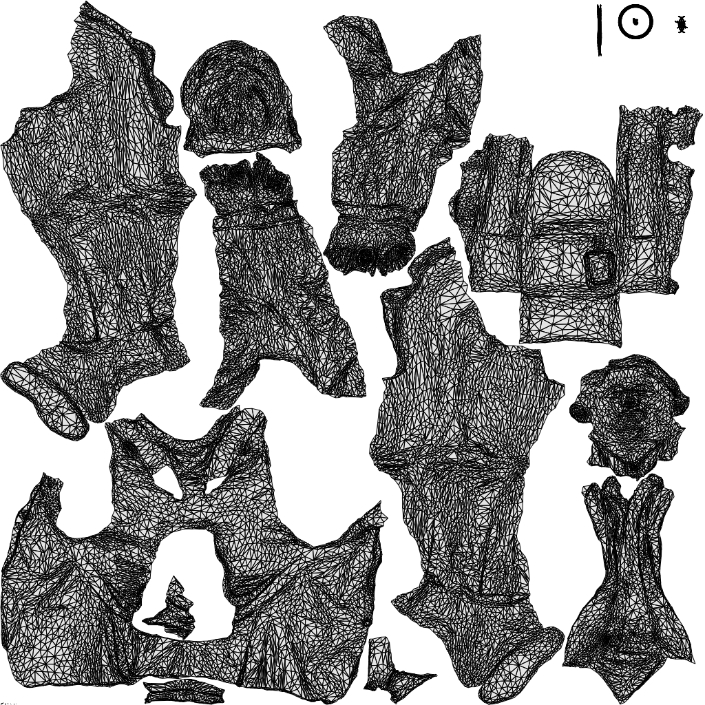 3D scanned man cycling business, photorealistic archviz people for Enscape and SketchUp, wireframe top-down view