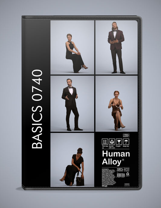 5 3D scanned people formalaffairs, photorealistic archviz pack for Enscape and SketchUp