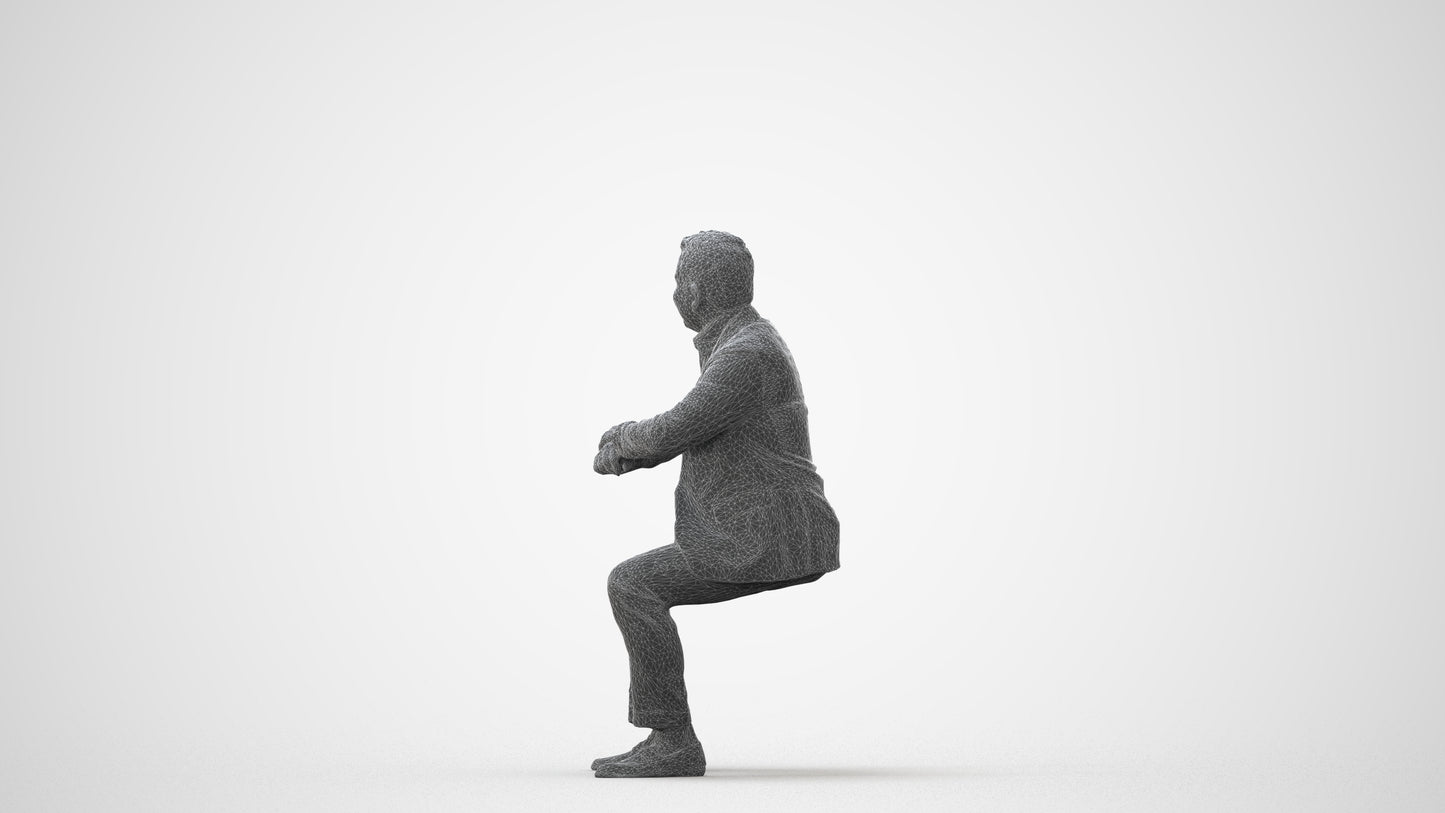 realistic 3D man business, scanned archviz people for Blender and 3ds Max, square thumbnail