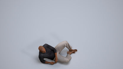 realistic 3D human man bathroom, archviz people FBX OBJ for Blender, back view render