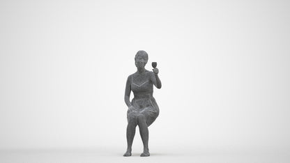 3D scanned woman formalaffairs formal, photorealistic archviz people for Enscape and SketchUp