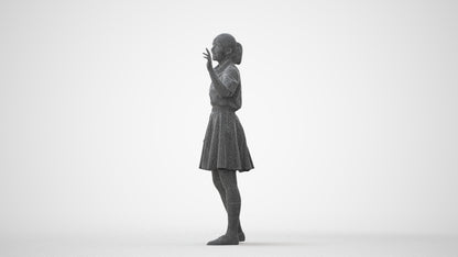 photogrammetry 3D girl kids, realistic human model archviz FBX, square thumbnail