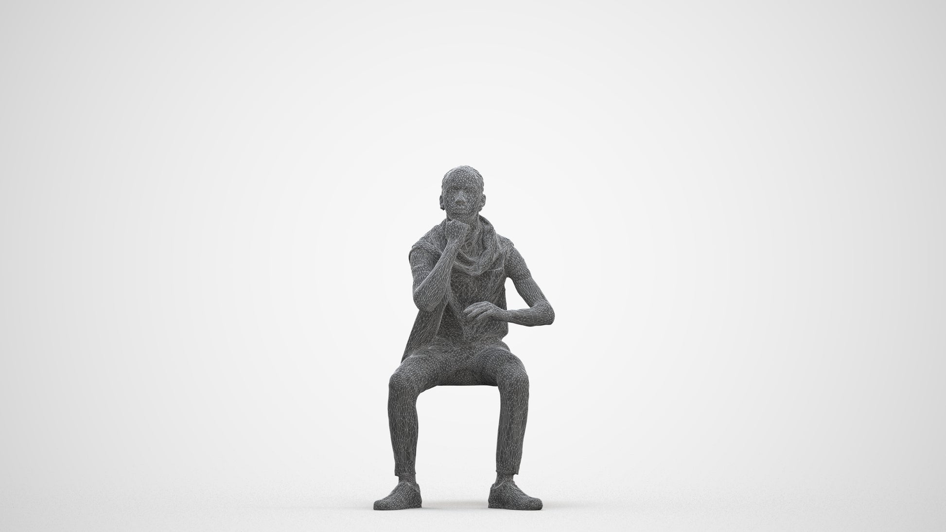 realistic 3D boy casual kids, scanned archviz people for Blender and 3ds Max, three-quarter front view render