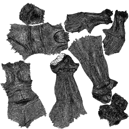 photogrammetry 3D woman sport walking, realistic human model archviz FBX, wireframe top-down view