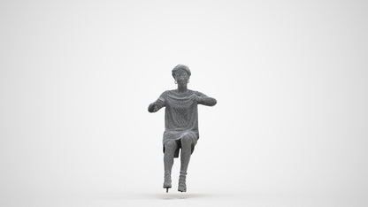 3D scanned woman driving casual, photorealistic archviz people for Enscape and SketchUp, three-quarter front view render