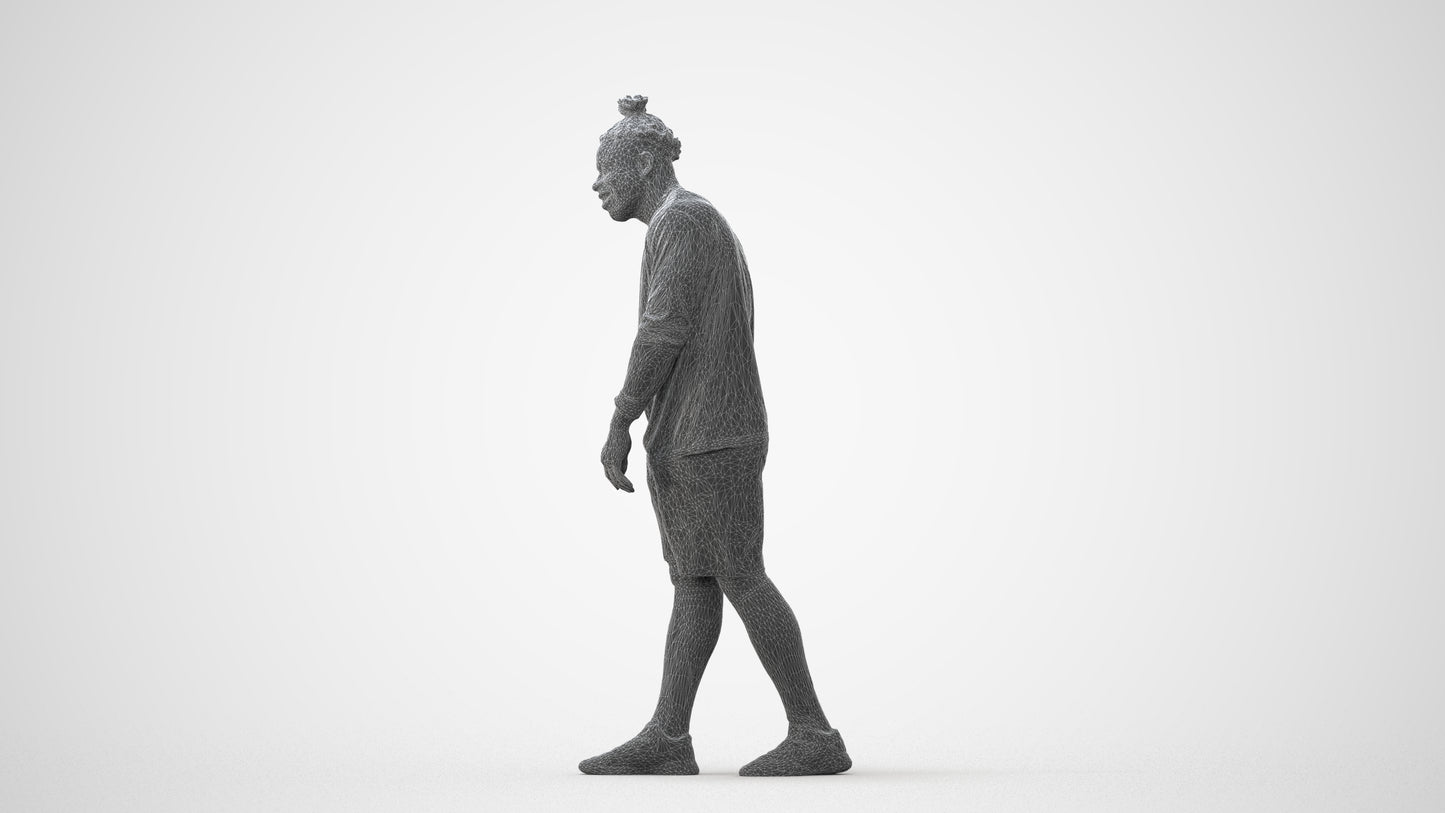 photogrammetry 3D man sport, realistic human model archviz FBX, square thumbnail
