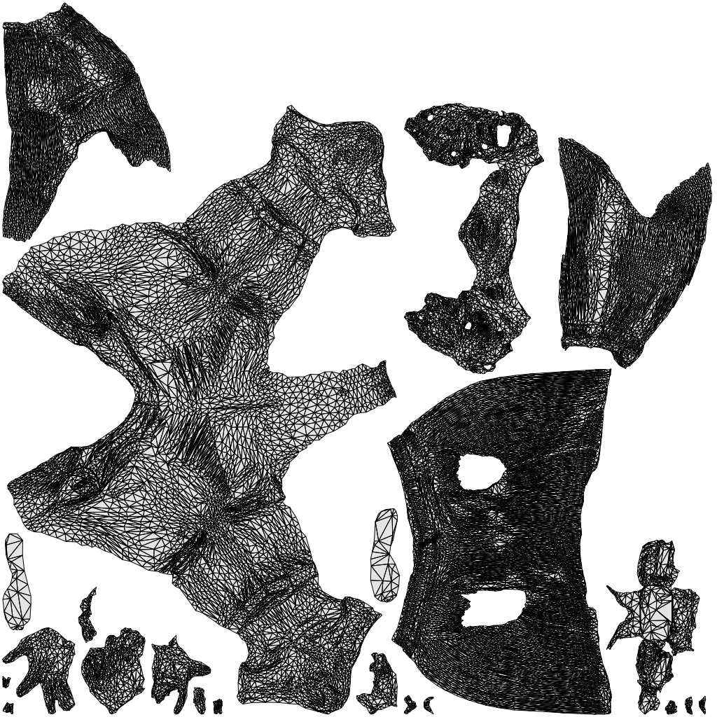 3D scanned man sitting casual, photorealistic archviz people for Enscape and SketchUp, wireframe top-down view