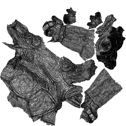 scanned 3D woman business driving, photogrammetry people for Enscape and V-Ray, wireframe top-down view