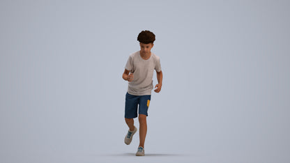realistic 3D people boy casual kids, render-ready for V-Ray and Corona, FBX OBJ, standing pose render