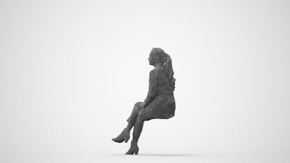 3D scanned woman business, photorealistic archviz people for Enscape and SketchUp, square thumbnail