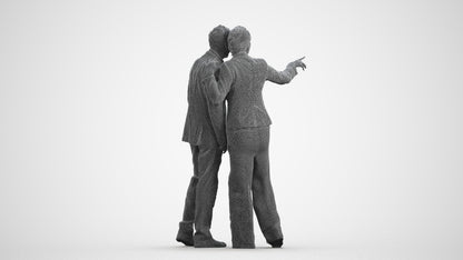 3D people model woman business, scanned human for 3ds Max rendering, wireframe front view