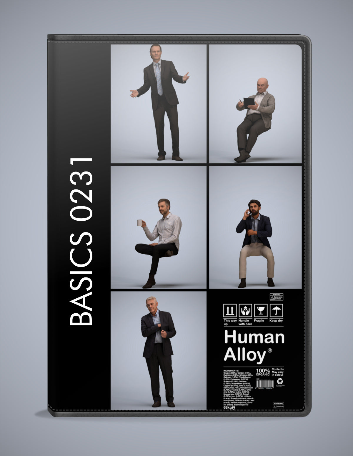 photogrammetry 3D people business collection, 5 realistic human models archviz FBX
