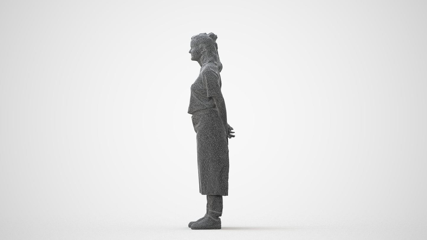 realistic 3D people woman hospitality, render-ready for V-Ray and Corona, FBX OBJ, square thumbnail