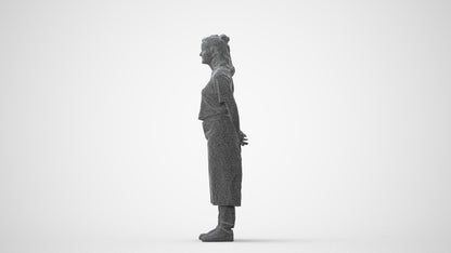 realistic 3D people woman hospitality, render-ready for V-Ray and Corona, FBX OBJ, square thumbnail