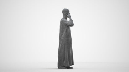 realistic 3D human man standing, archviz people FBX OBJ for Blender, wireframe side view