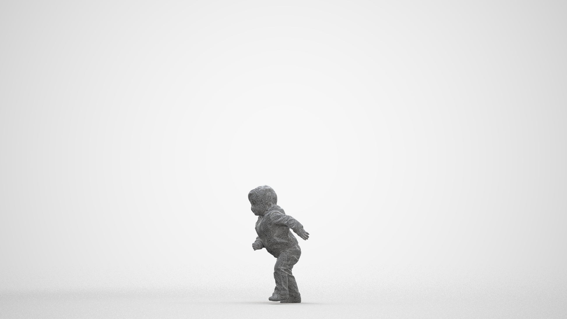 realistic 3D human boy casual kids, archviz people FBX OBJ for Blender, three-quarter front view render