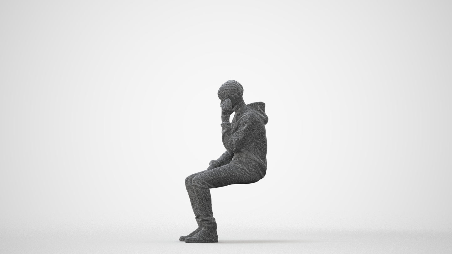 realistic 3D boy casual kids, scanned archviz people for Blender and 3ds Max, square thumbnail