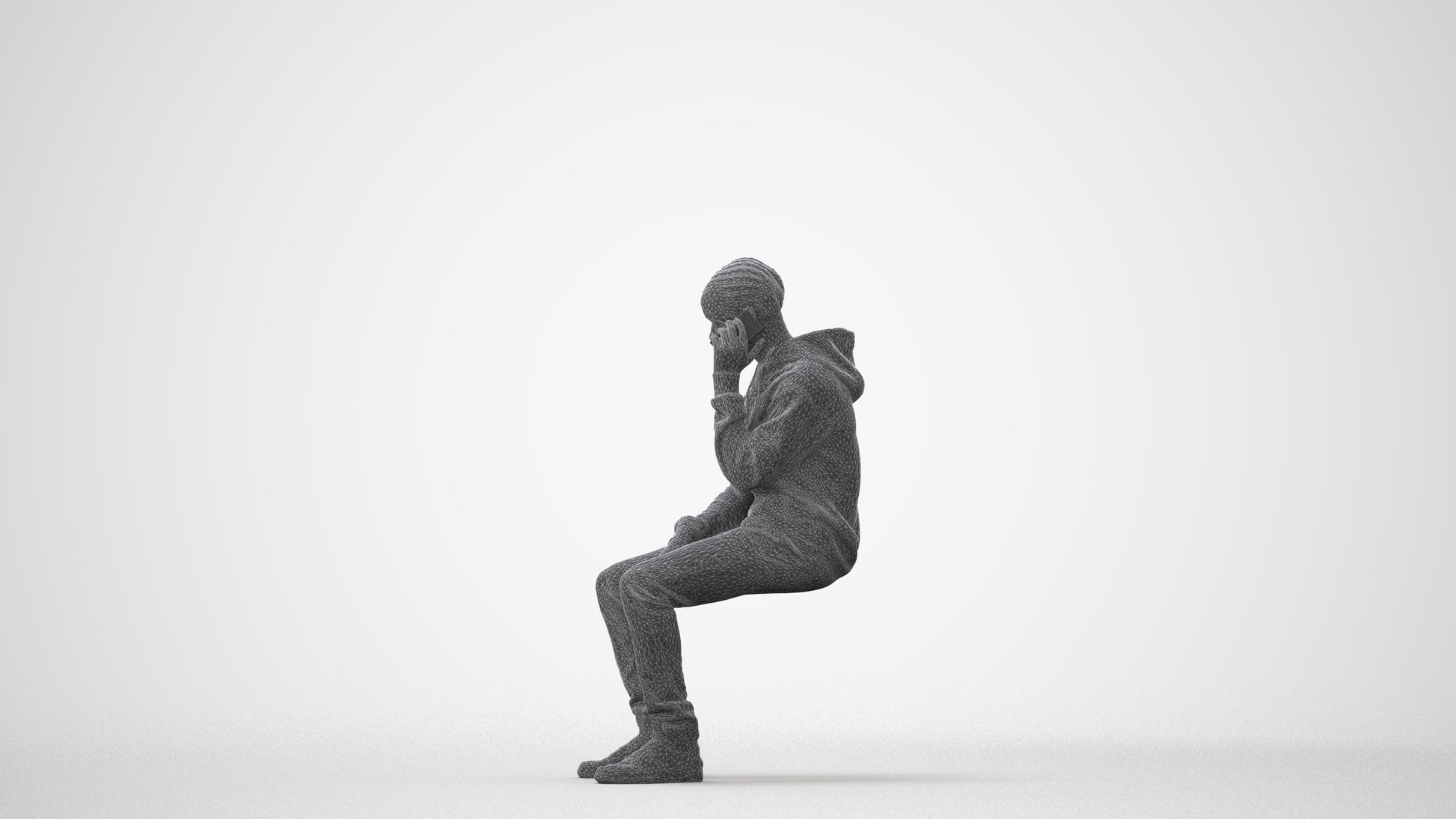 realistic 3D boy casual kids, scanned archviz people for Blender and 3ds Max, square thumbnail