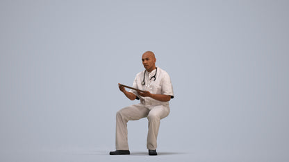 photogrammetry 3D man medical, realistic human model archviz FBX, standing pose render
