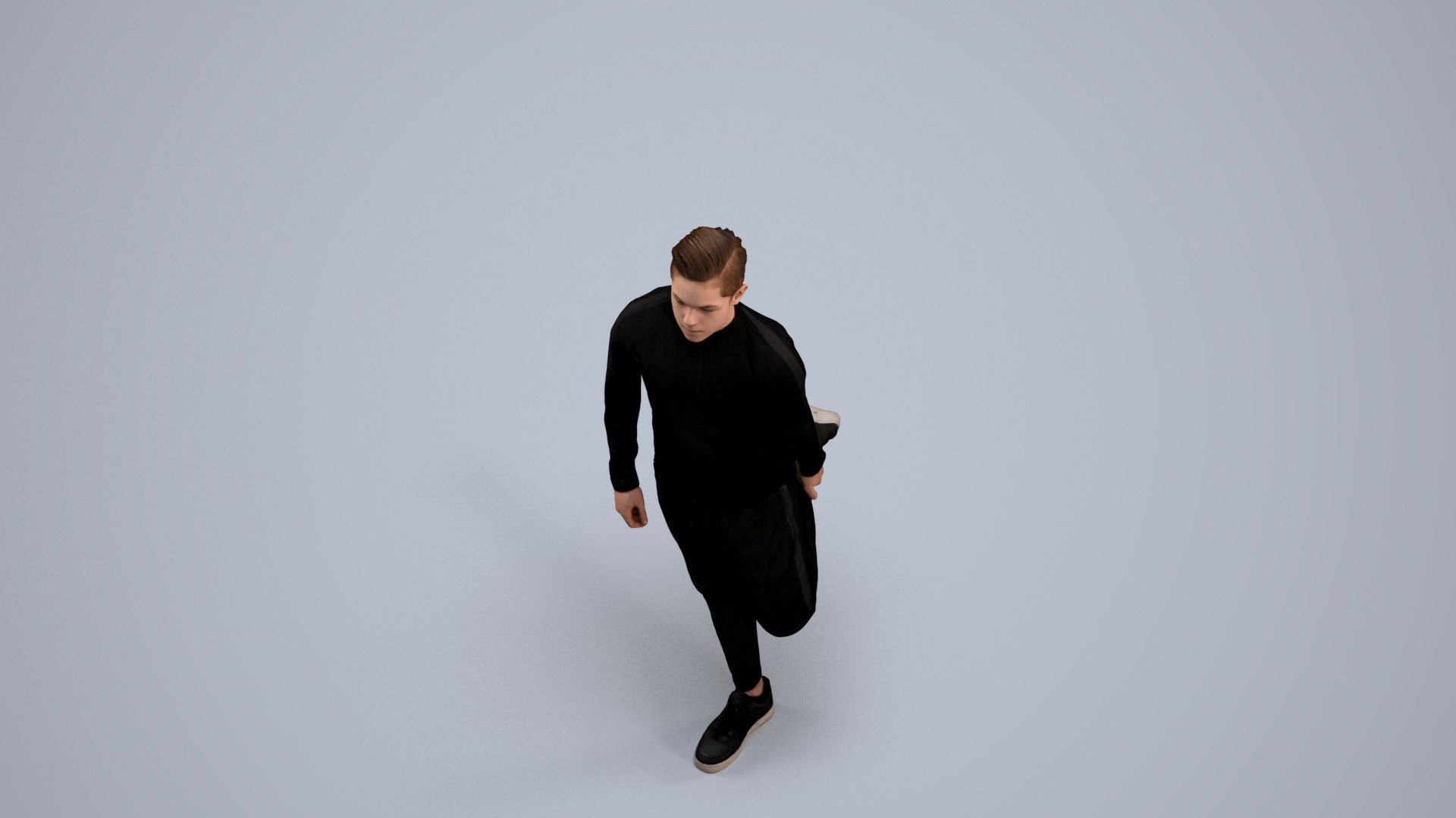 scanned 3D boy sport, photogrammetry people for Enscape and V-Ray, back view render