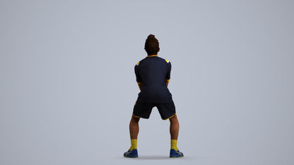 3D scanned man sport, photorealistic archviz people for Enscape and SketchUp, front view render