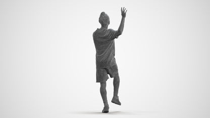 scanned 3D man sport, photogrammetry people for Enscape and V-Ray, wireframe front view
