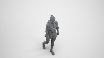realistic 3D people girl casual kids, render-ready for V-Ray and Corona, FBX OBJ, wireframe three-quarter view