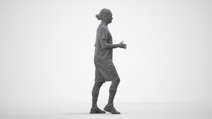 realistic 3D human man sport, archviz people FBX OBJ for Blender, wireframe side view