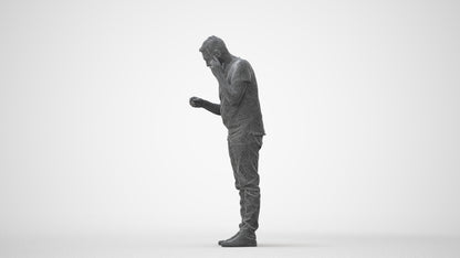 realistic 3D people senior man casual standing, render-ready for V-Ray and Corona, FBX OBJ, square thumbnail