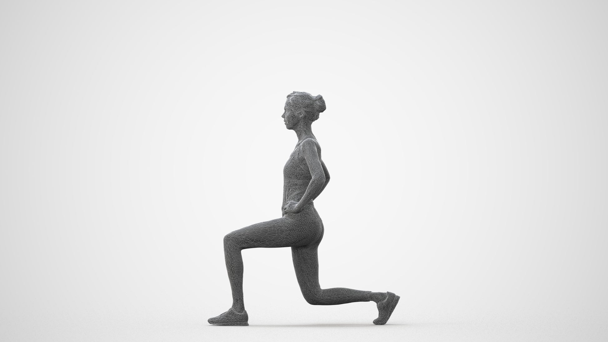 realistic 3D people woman sport, render-ready for V-Ray and Corona, FBX OBJ, square thumbnail