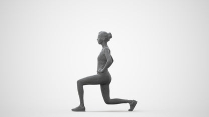 realistic 3D people woman sport, render-ready for V-Ray and Corona, FBX OBJ, square thumbnail